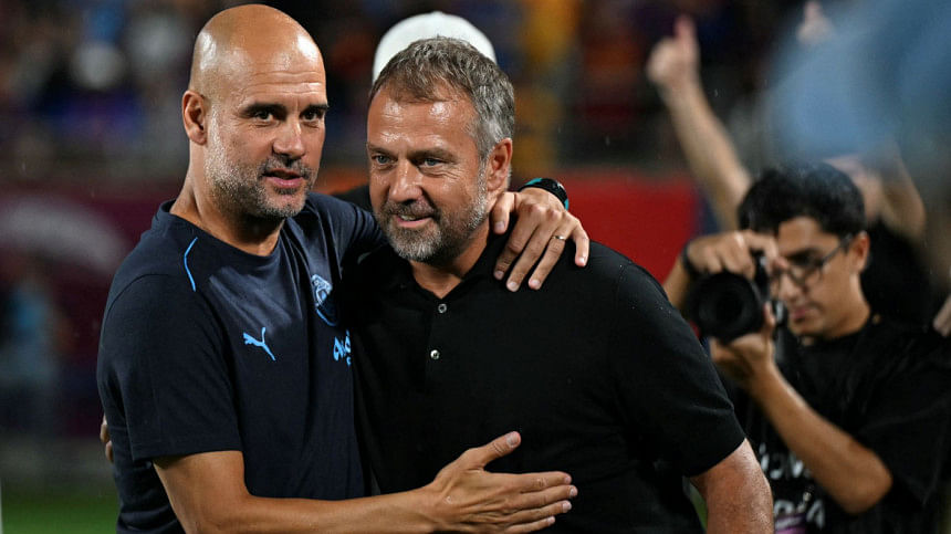 Flick opens his Barca tenure with win over Man City